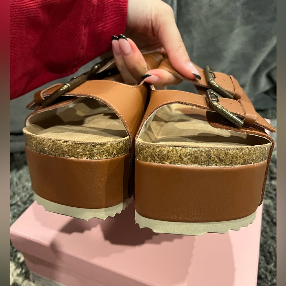 Intentionally Blank for free people Cooper 2 platform sandals NIB size 37‎ - Picture 6 of 9
